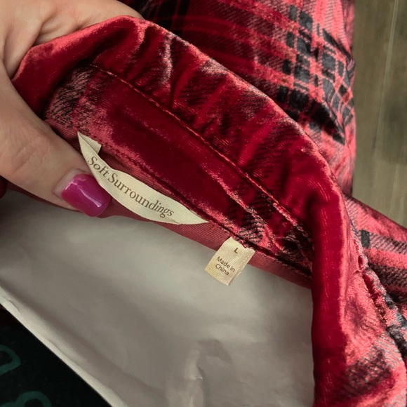 Soft Surroundings Velvet Button Up Blouse - Picture 3 of 4